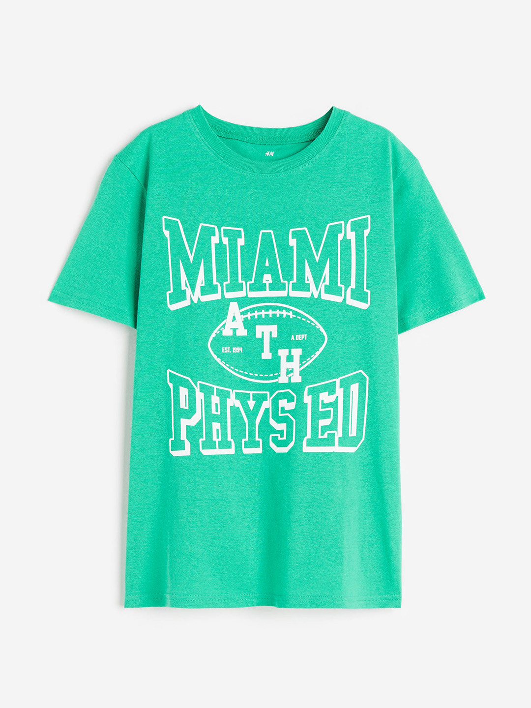 

H&M Boys Printed Pure Cotton Jersey T-shirt, Sea green