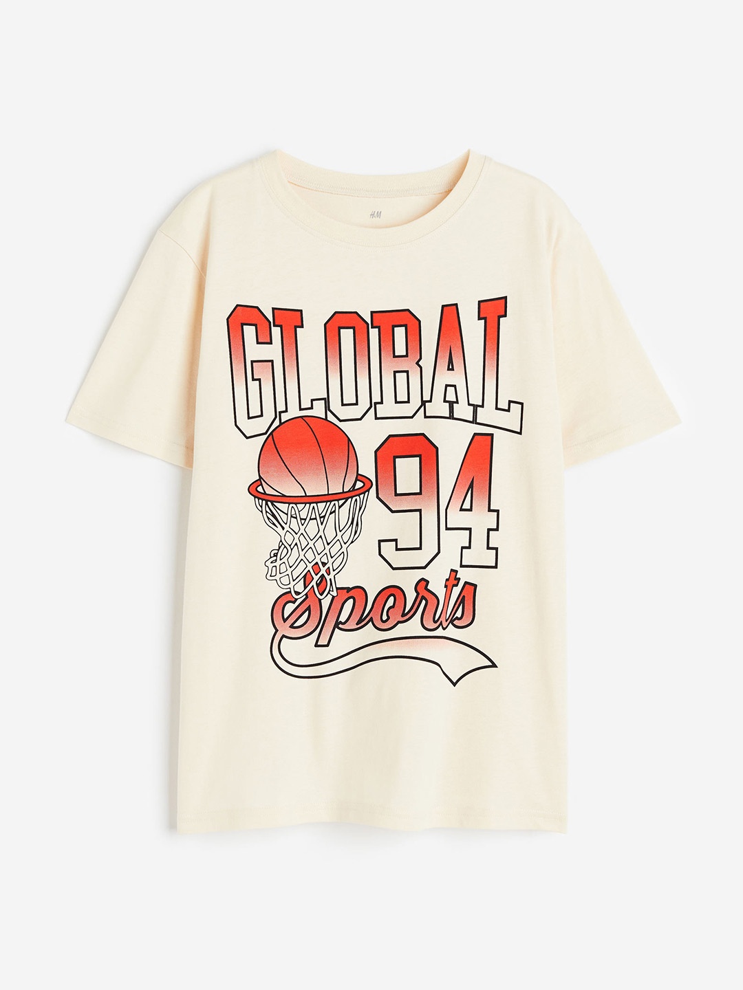 

H&M Boys Printed Pure Cotton Jersey T-shirt, White