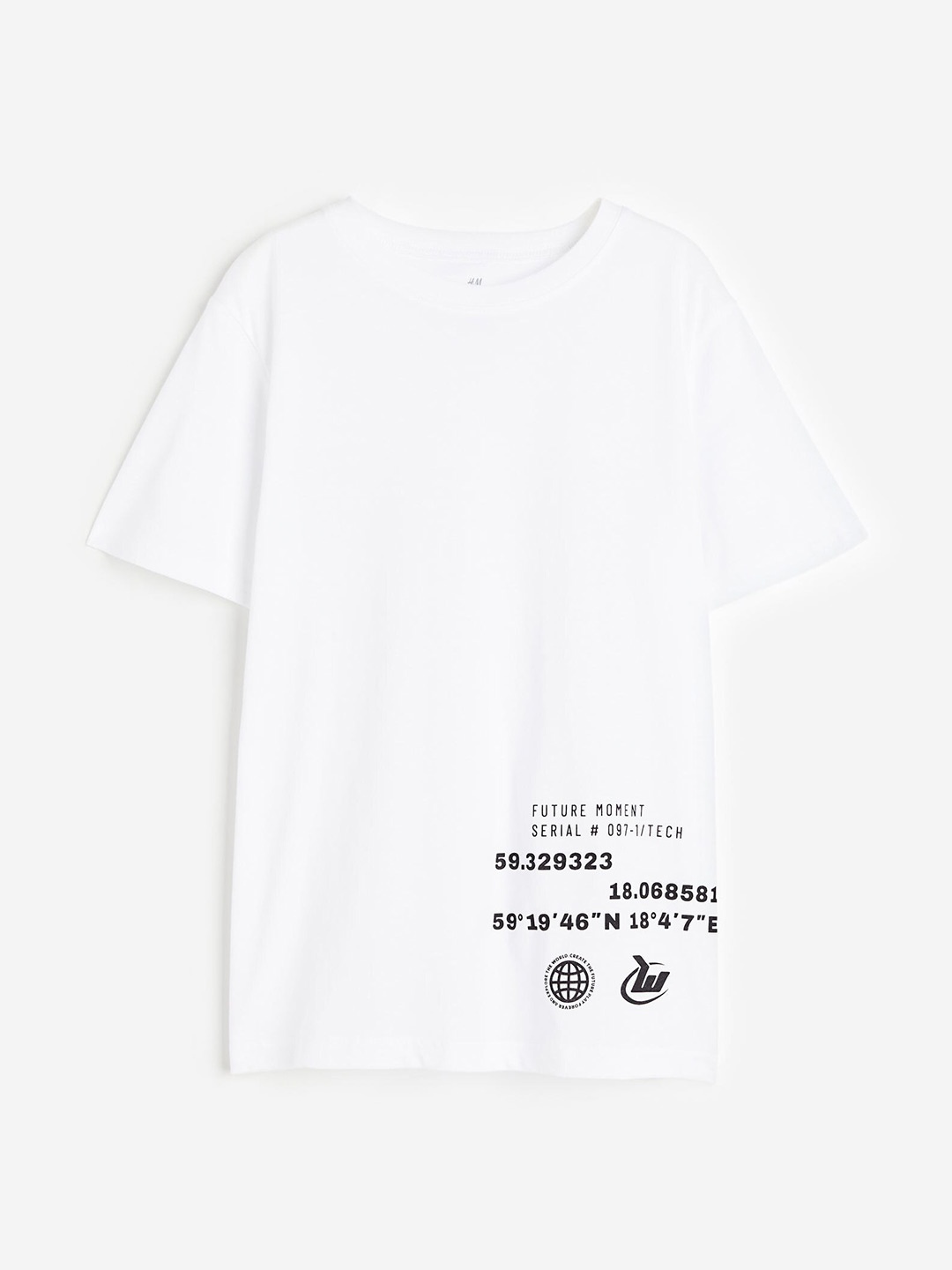 

H&M Boys Printed Pure Cotton Jersey T-shirt, White