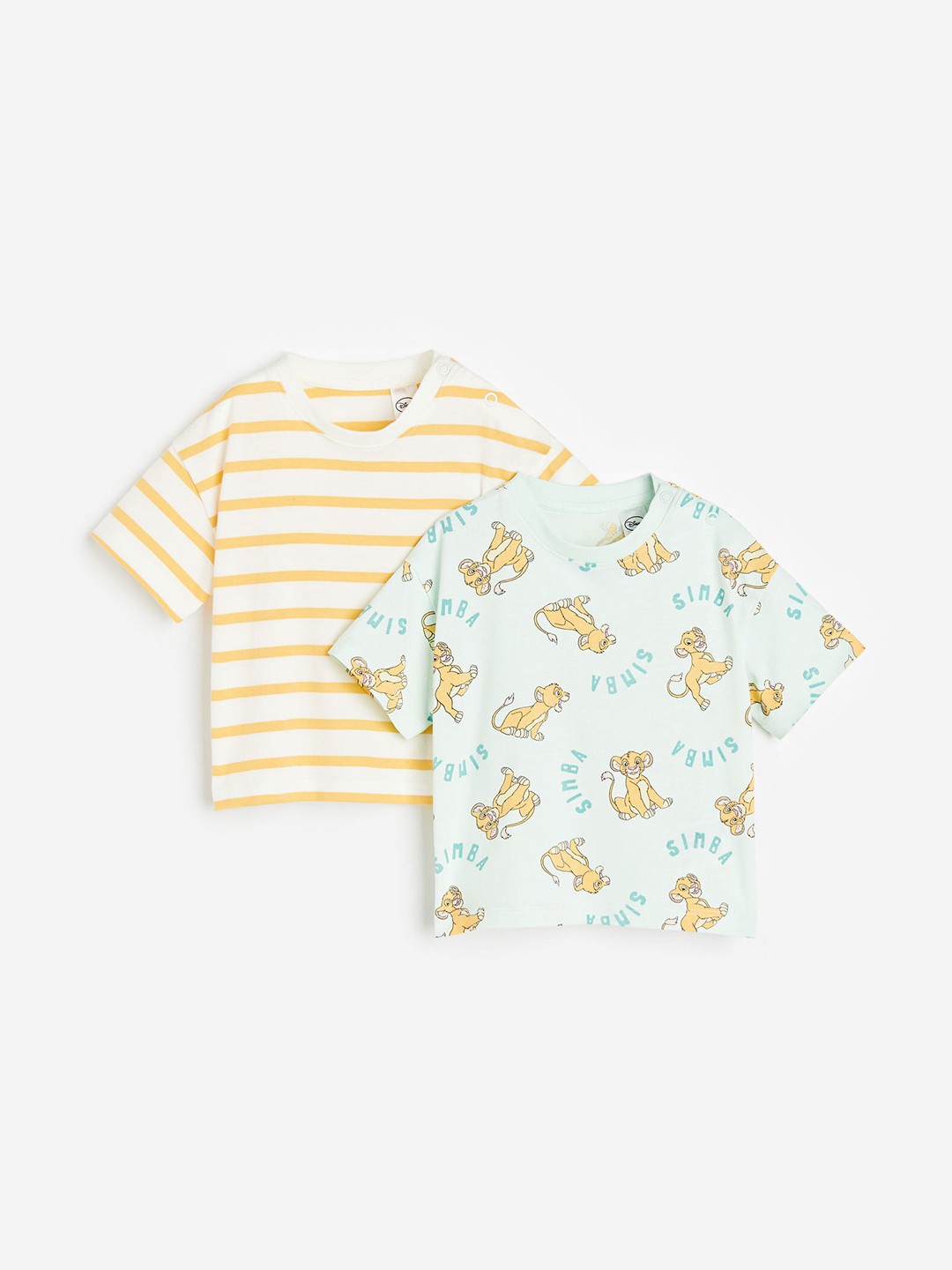 

H&M Boys 2-Pack Cotton T-Shirts, Green