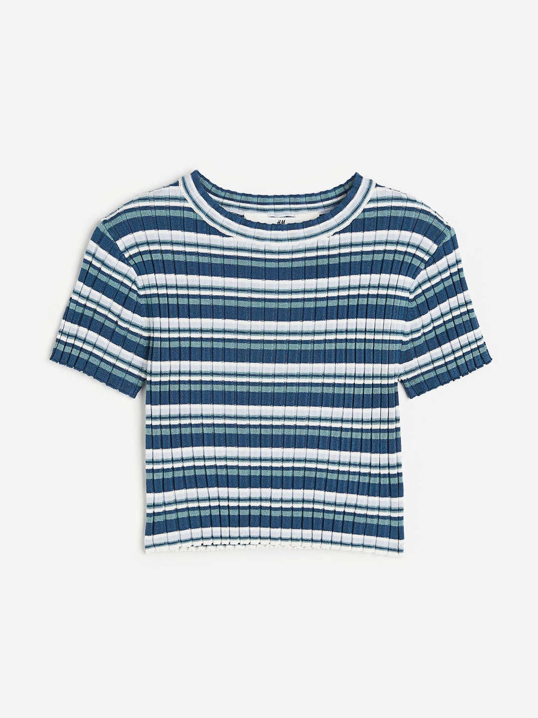

H&M Girls Rib-Knit Top, Blue