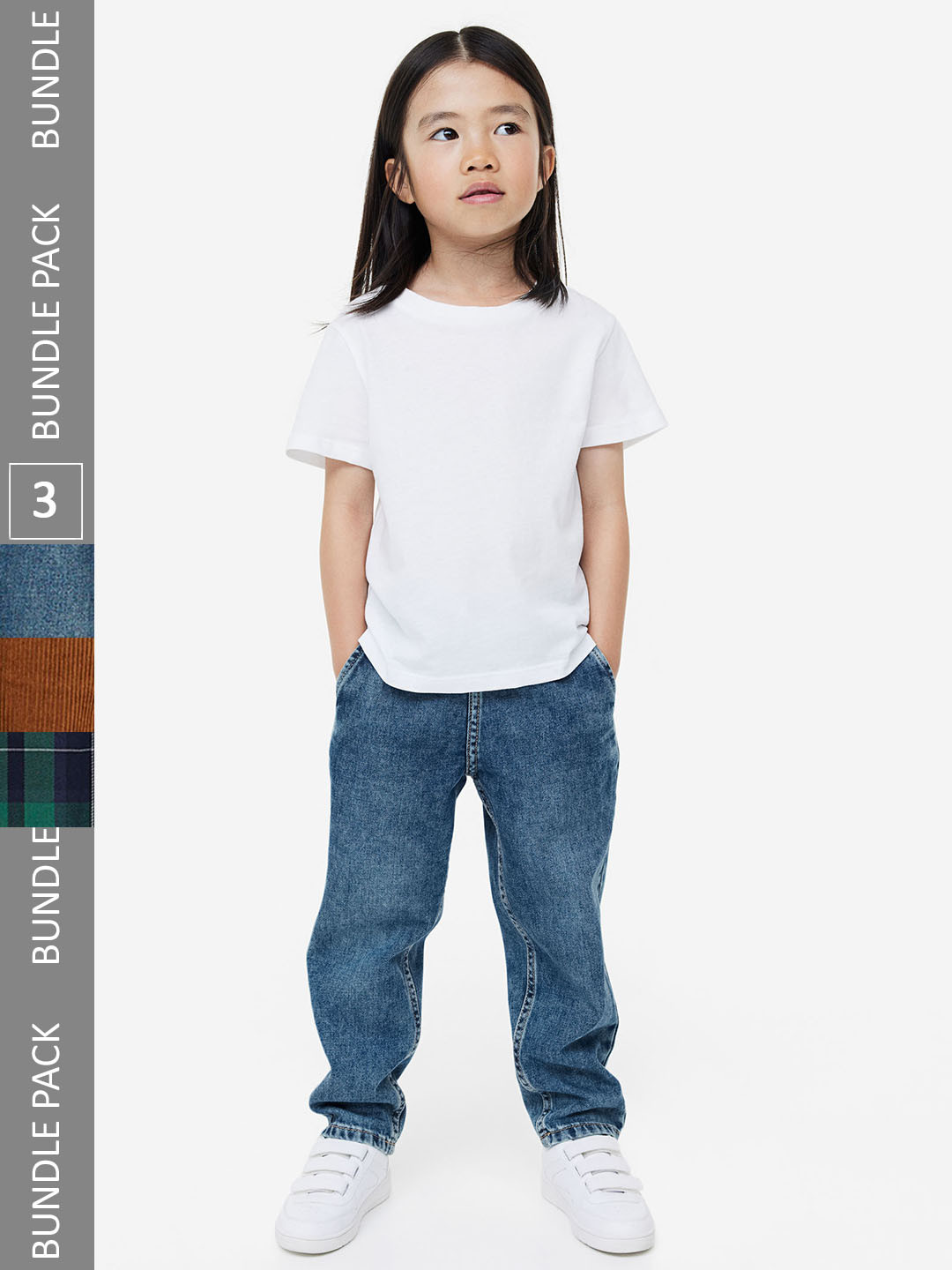 

H&M Girls 3-Pack Joggers, Brown