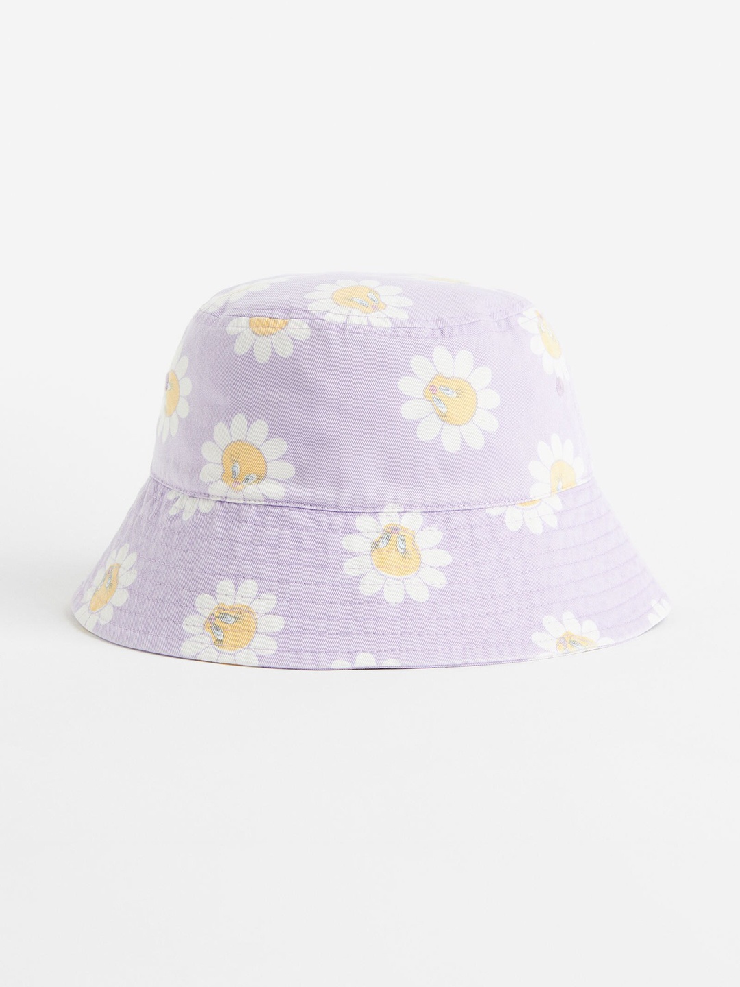 

H&M Printed Pure Cotton Bucket Hat, Purple