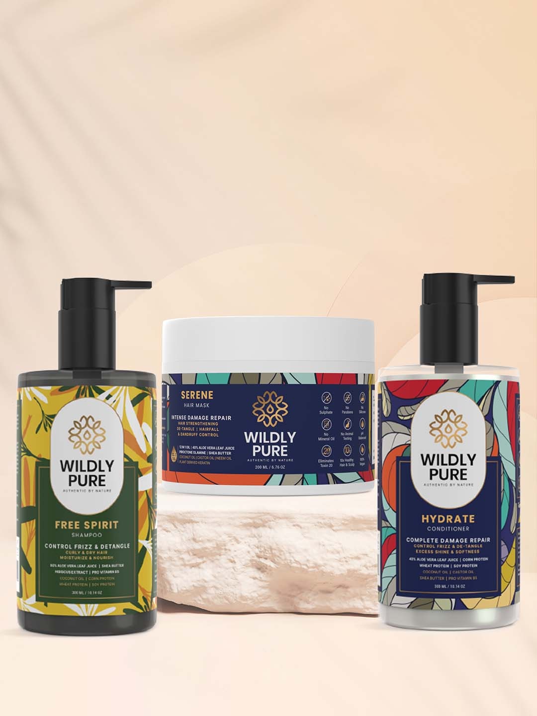 

Wildly Pure Curl Definition Hair Kit for Frizzy & Curly Hair, Yellow