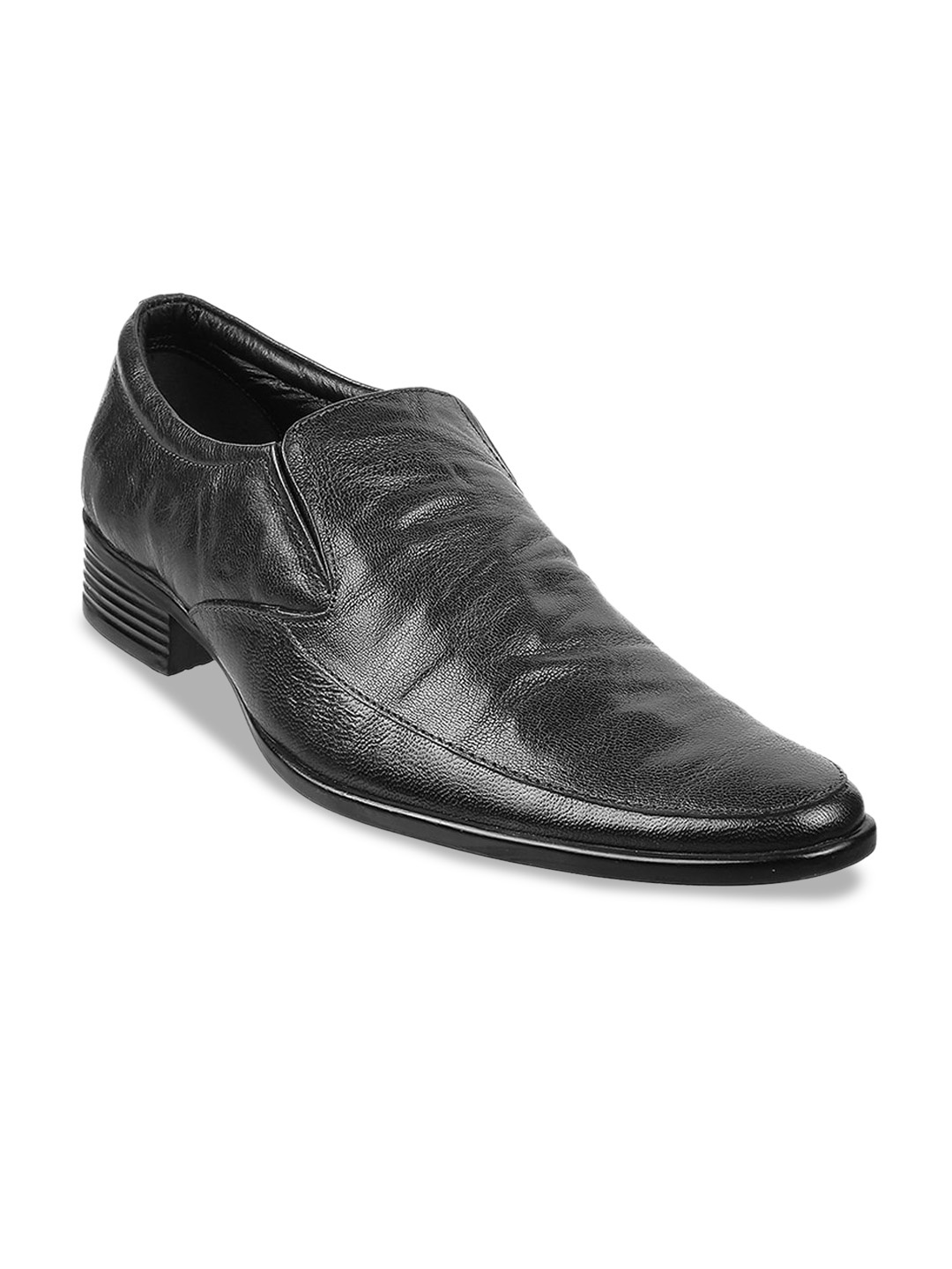 

Metro Men Textured Formal Slip-On Shoes, Black