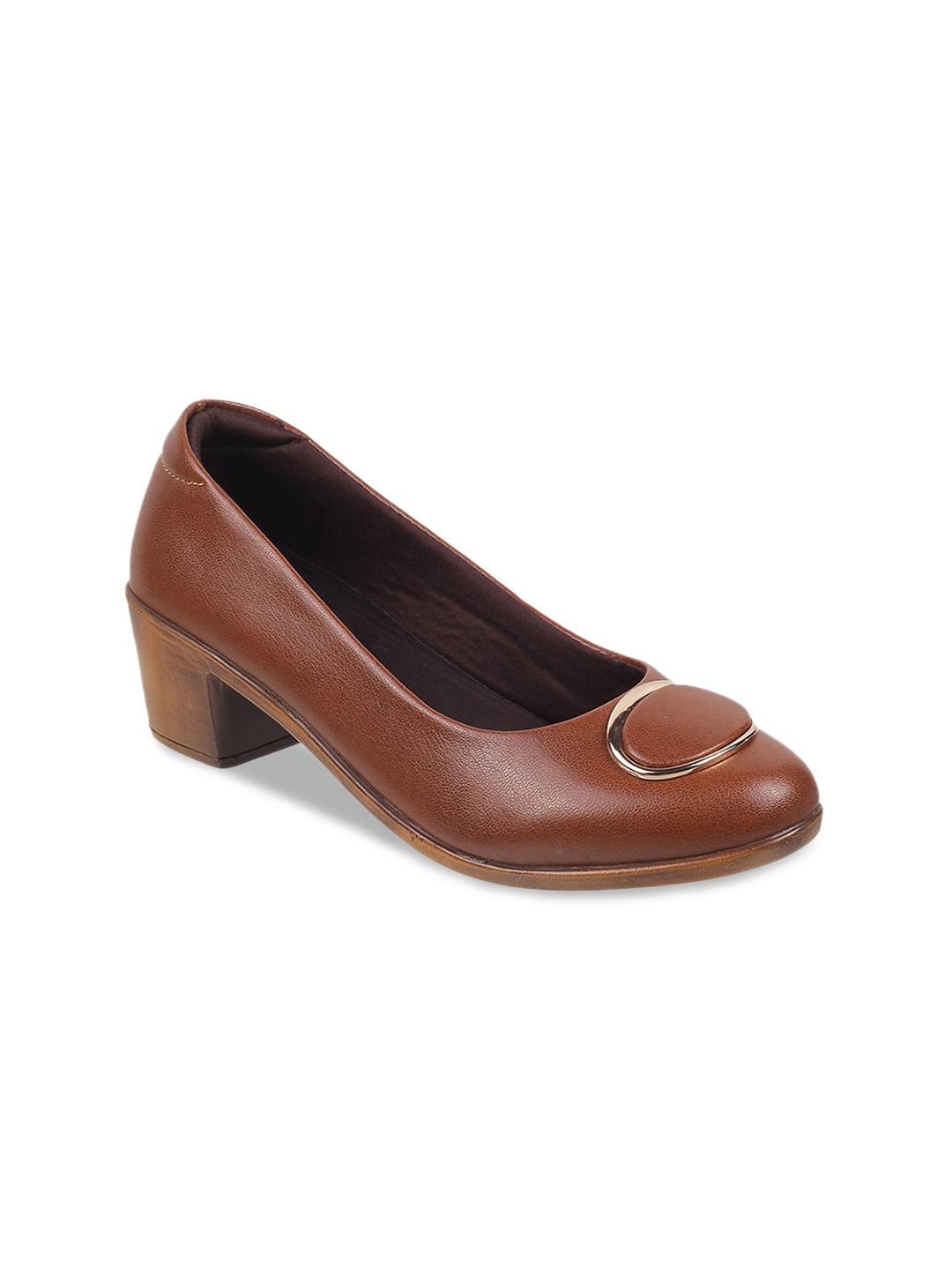 

Metro Textured Block Heel Pumps, Tan
