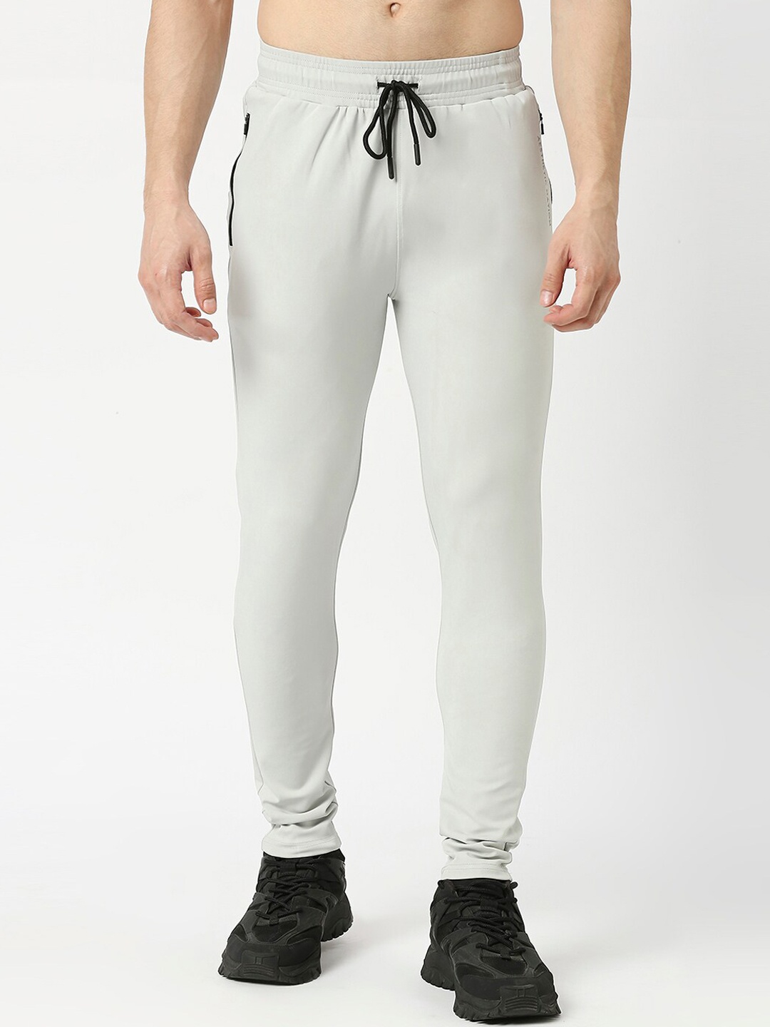 

AESTHETIC NATION Men Mid-Rise Track Pants, Grey