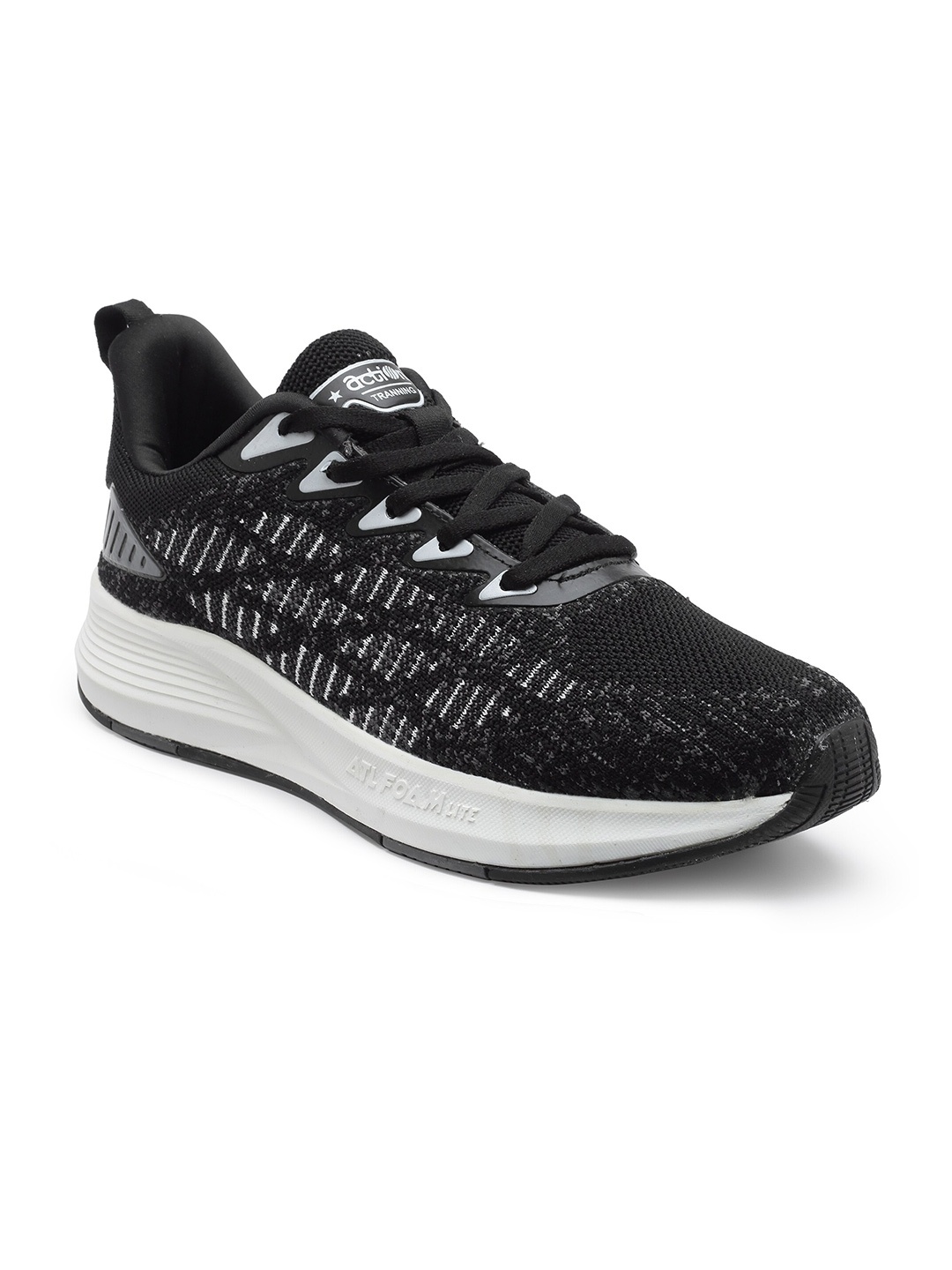 

Action Men Athleo Comfortable Mesh Non-Marking Running Shoes, Black