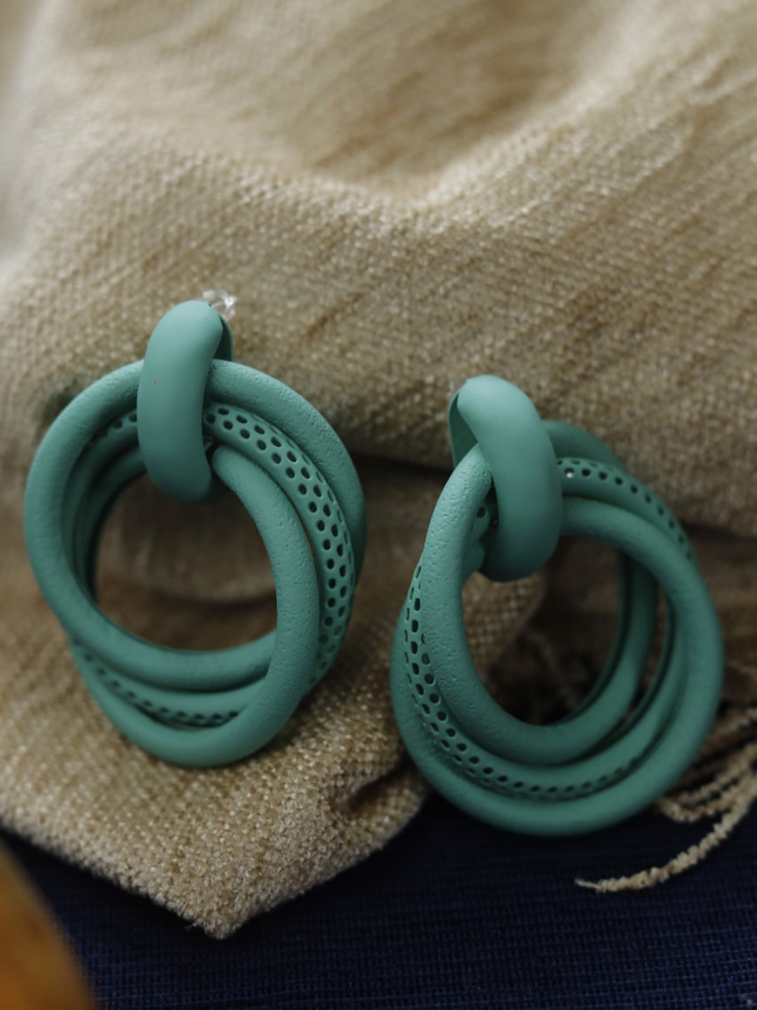 

Maansh Silver Plated Contemporary Drop Earrings