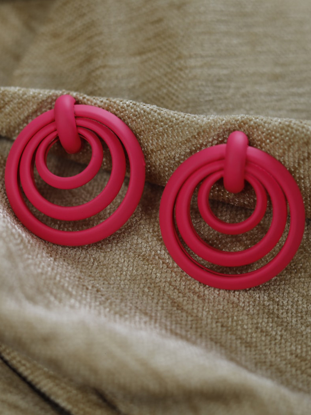 

Maansh Contemporary Studs Earrings, Pink