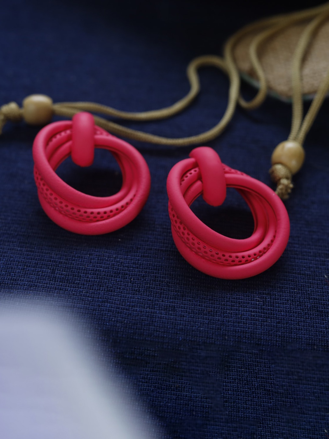 

Maansh Contemporary Drop Earrings, Pink