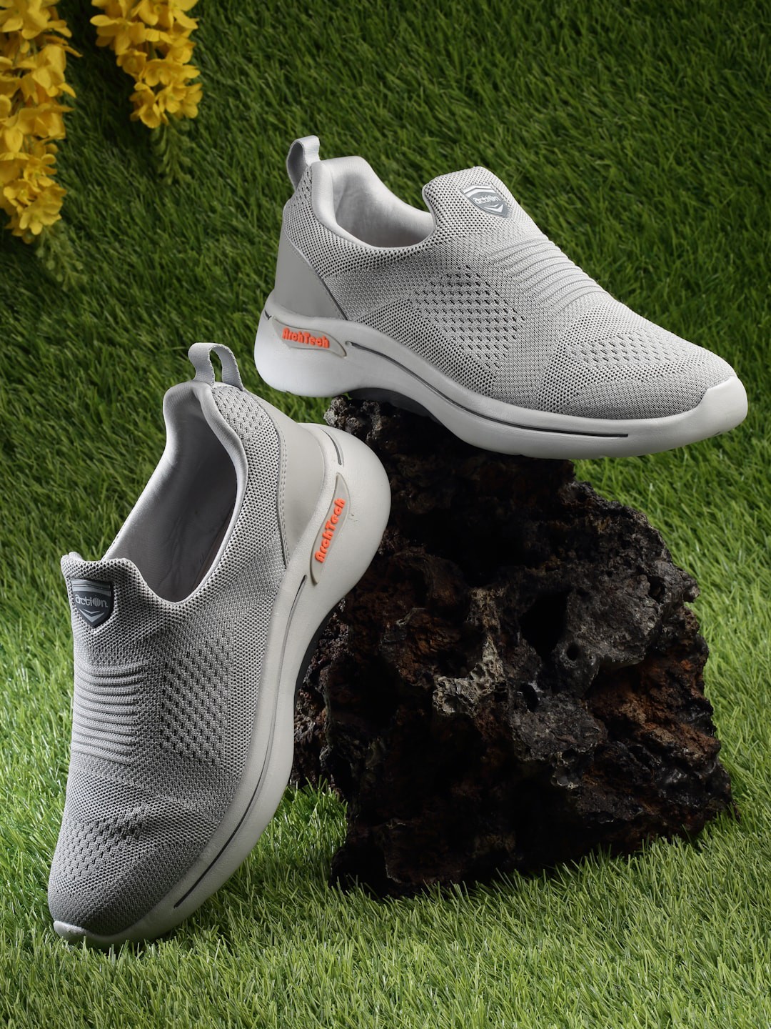 

Action Men Mesh Running Shoes, Grey