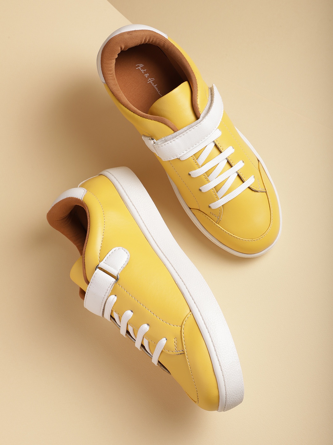 

Mast & Harbour Women Solid Sneakers, Mustard