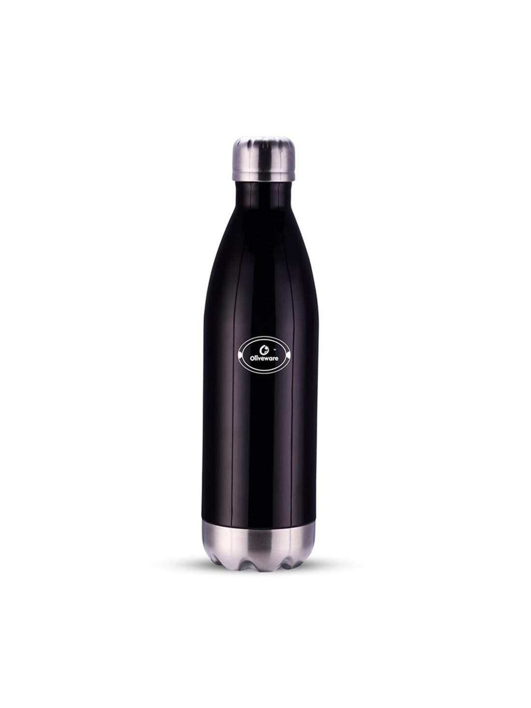 

SOPL-OLIVEWARE Black Double Walled Vacuum Insulated Stainless Steel Water Bottle 1L
