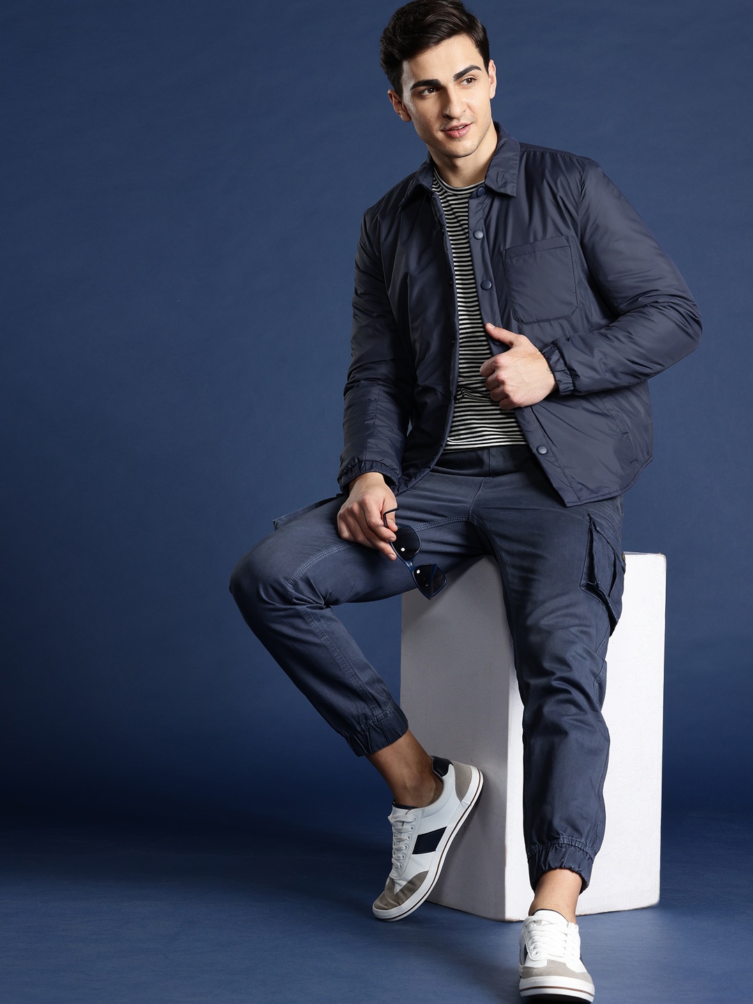 

Mast & Harbour Padded Jacket, Navy blue