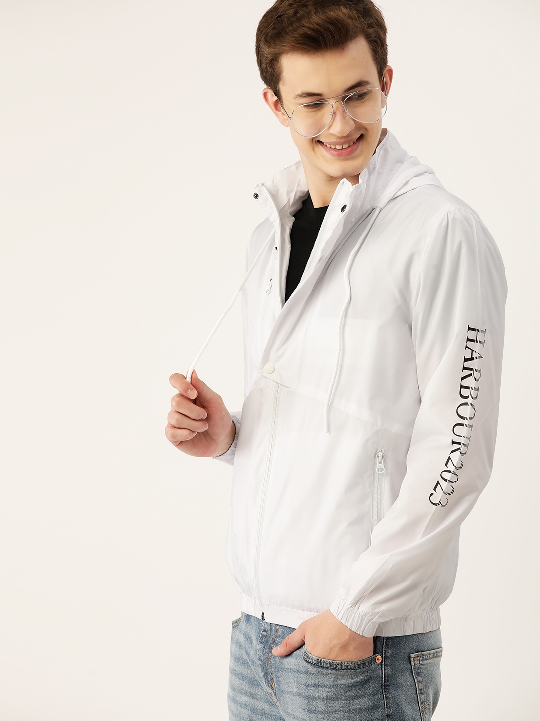 

Mast & Harbour Hooded Bomber Jacket, White