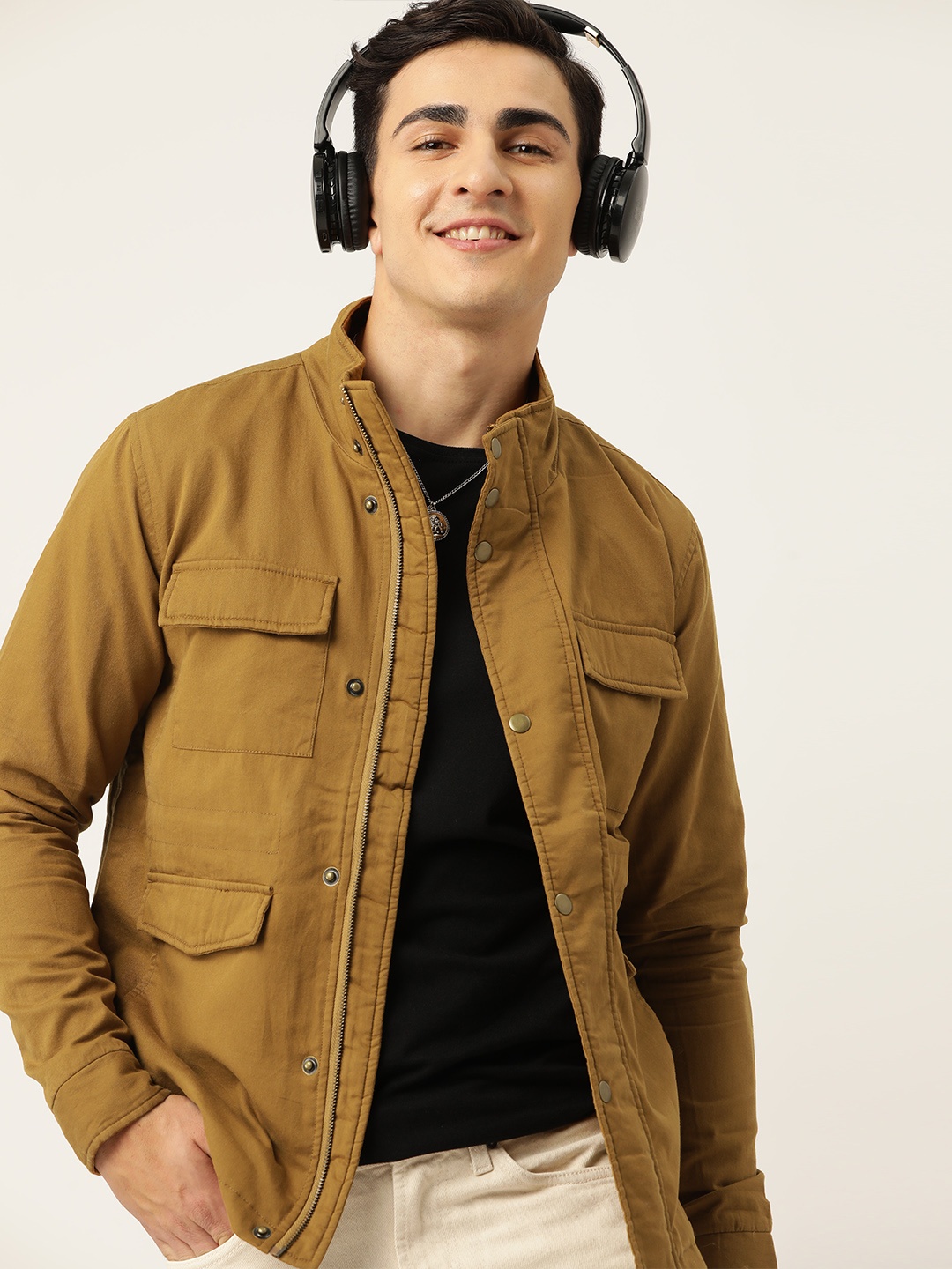

Mast & Harbour Mock Collar Tailored Jacket, Mustard