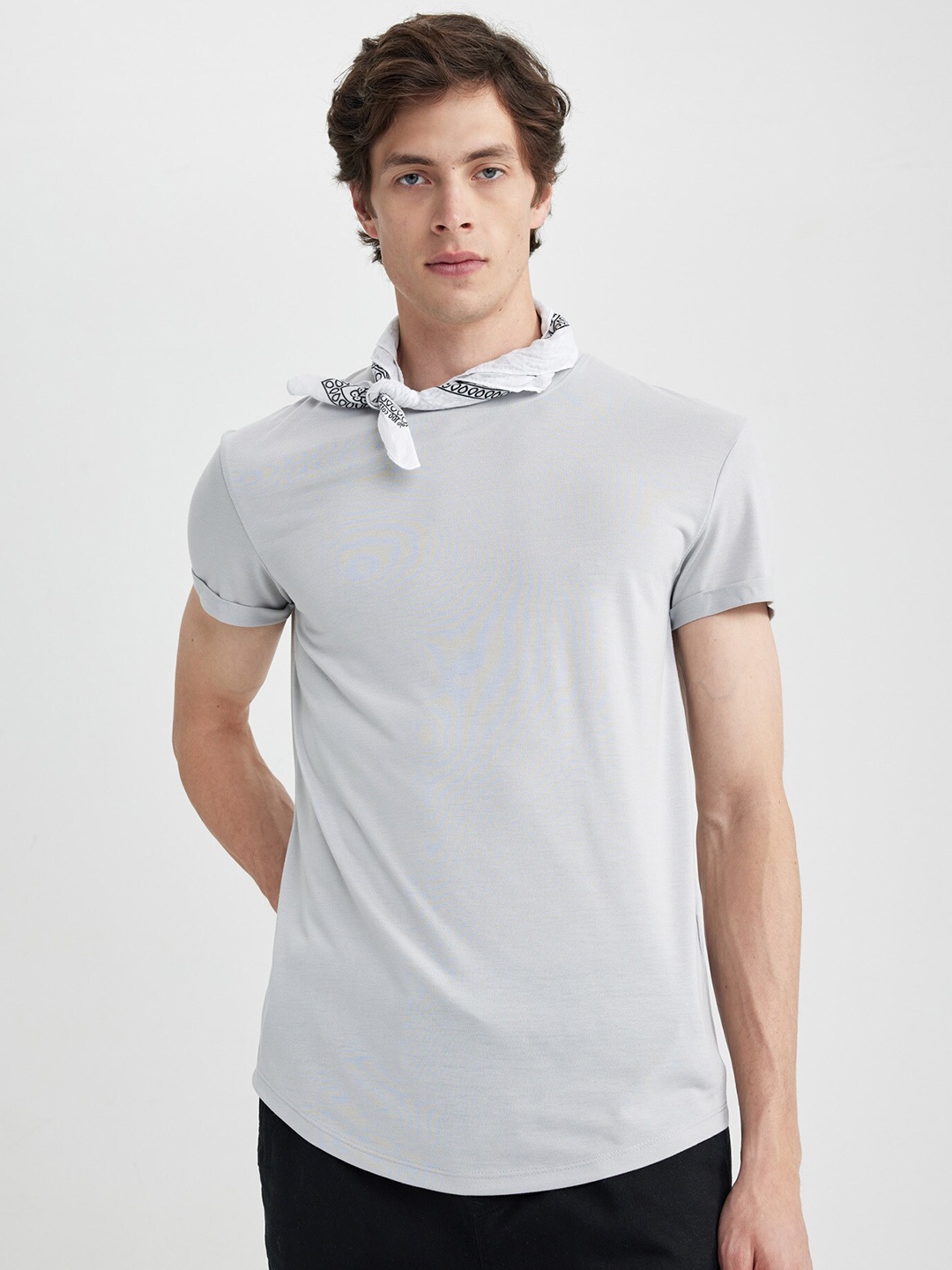 

DeFacto Round Neck Regular T-shirt, Grey