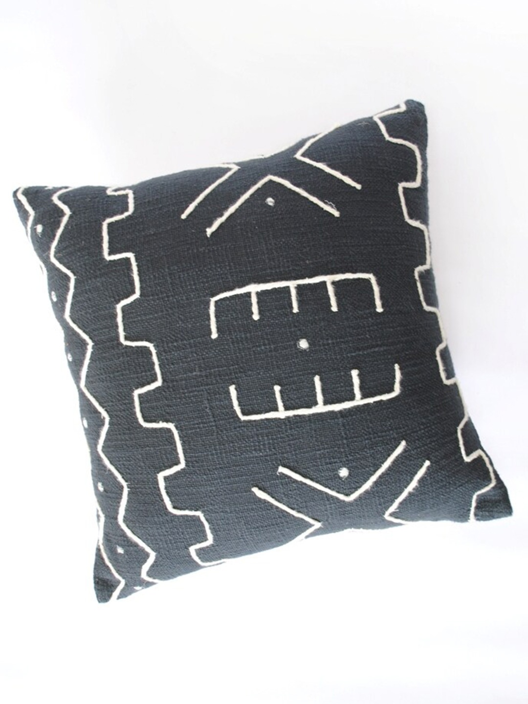

Art Avenue Black & White Abstract Square Cotton Cushion Cover