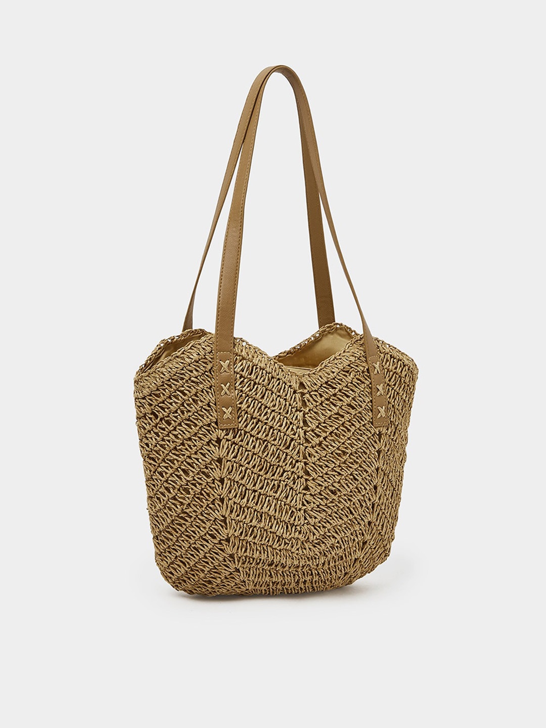 

Styli Structured Shoulder Bag, Brown