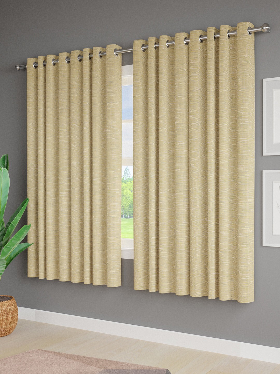 

Just Home Green 4 Pieces Window Curtains