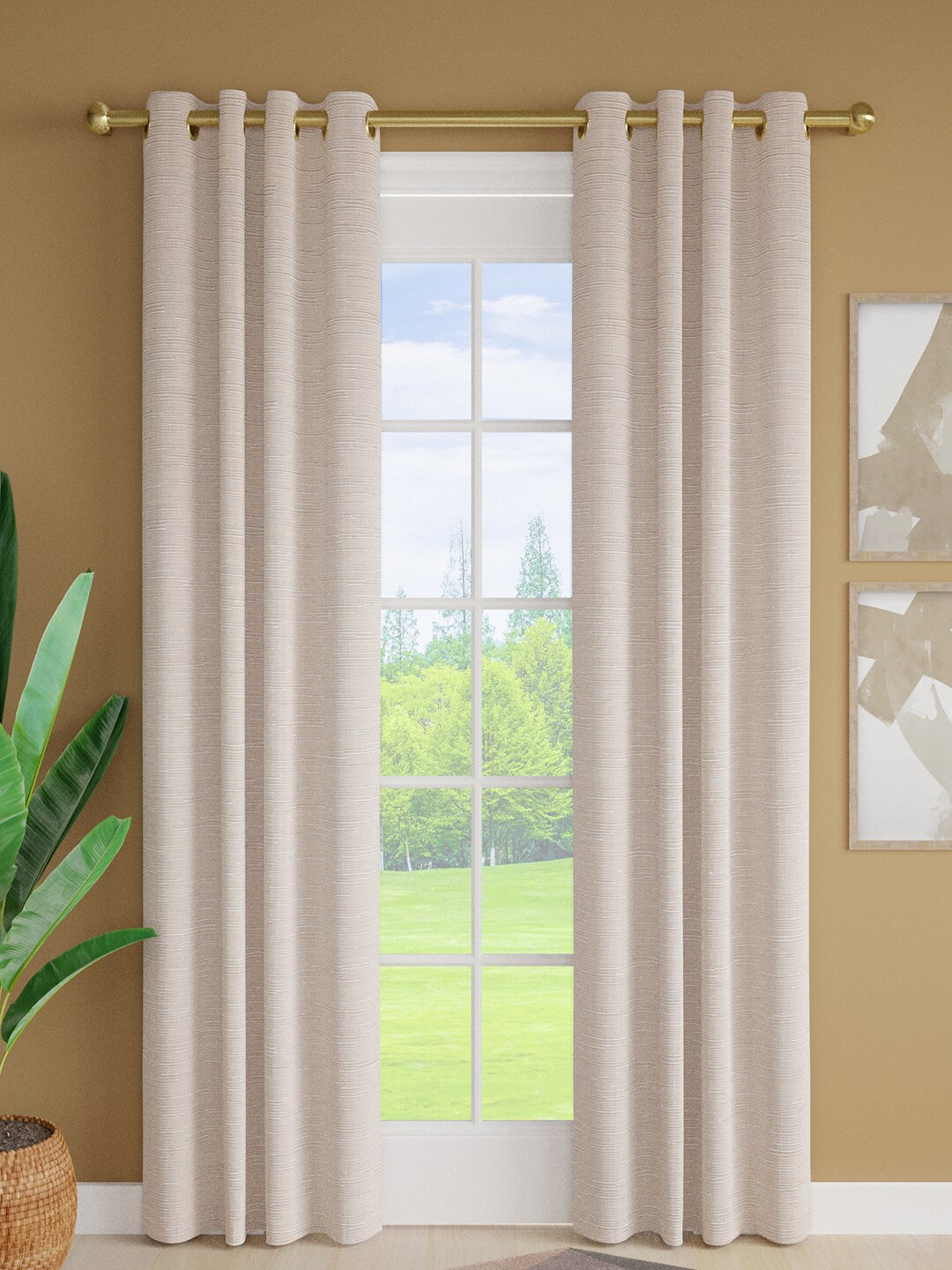 

Just Home Off White 2 Pieces Door Curtains