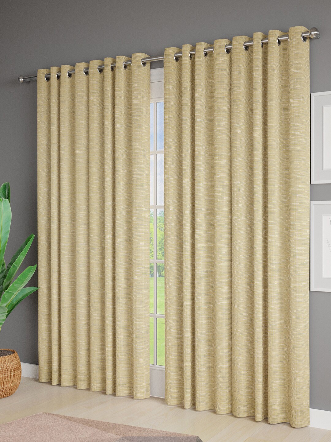 

Just Home Green 4 Pieces Door Curtains