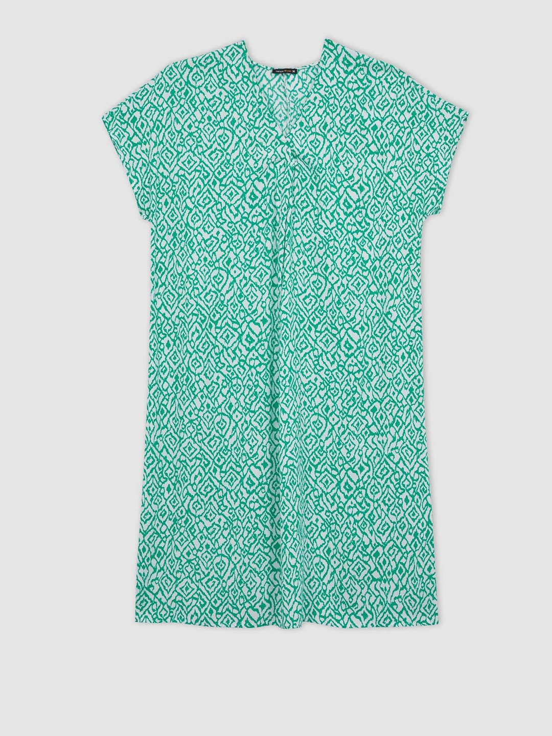 

DeFacto Abstract Printed A-Line Dress, Green