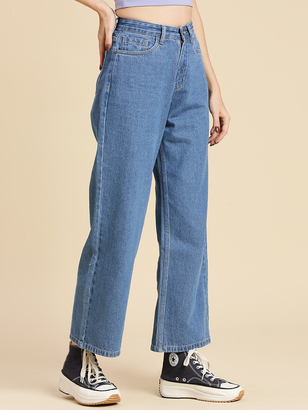 

Harvard Women Blue Mid-Rise Clean Look Pure Cotton Jeans