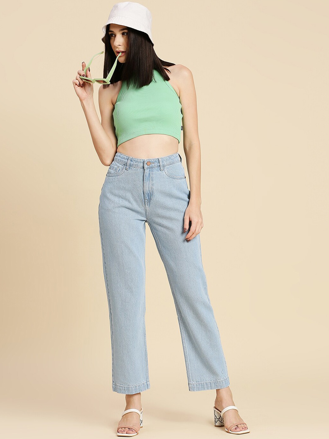 

Harvard Women Blue High-Rise Clean Look Pure Cotton Jeans