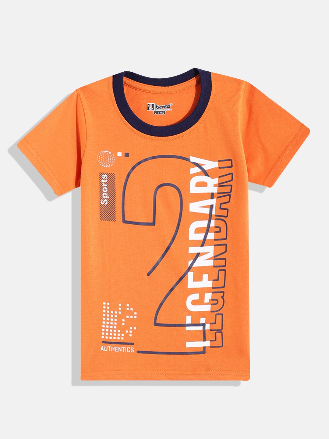 

Eteenz Boys Premium Cotton Typography Printed T-shirt, Orange