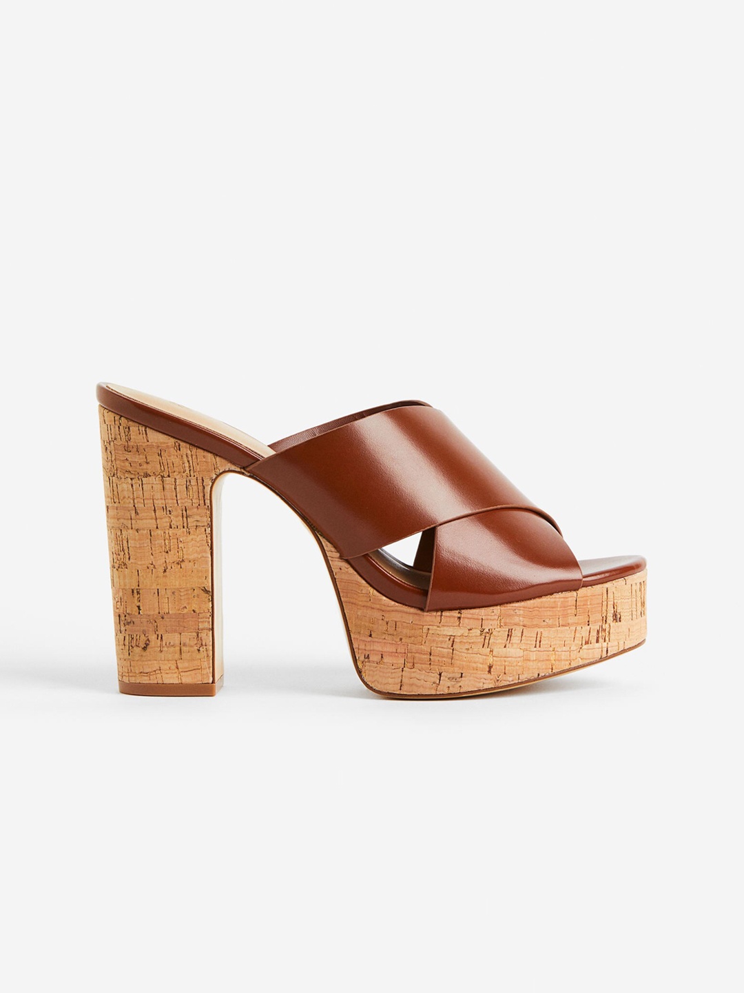 

H&M Platform Mules, Brown