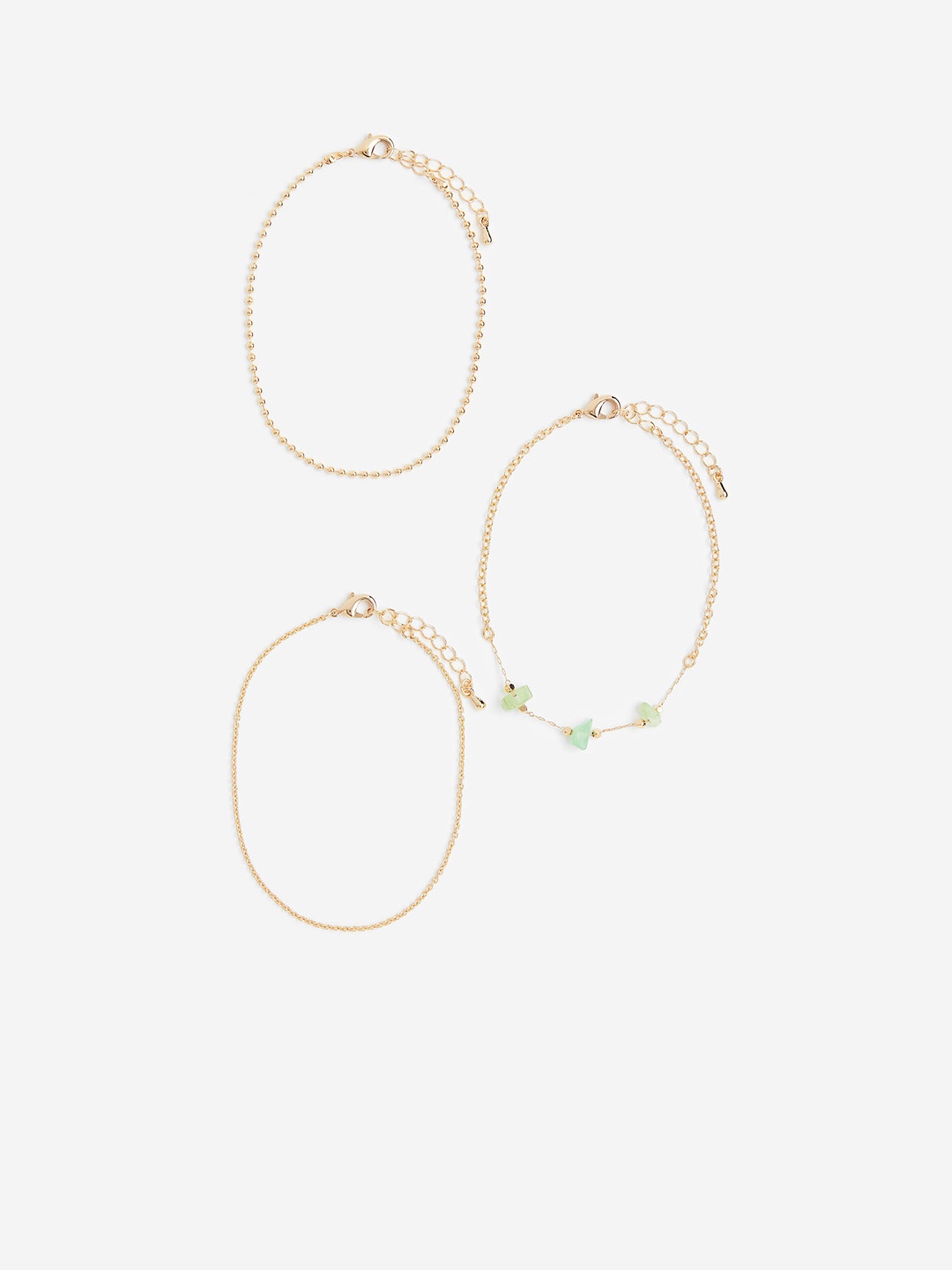 

H&M 3-Pack Anklets, Gold