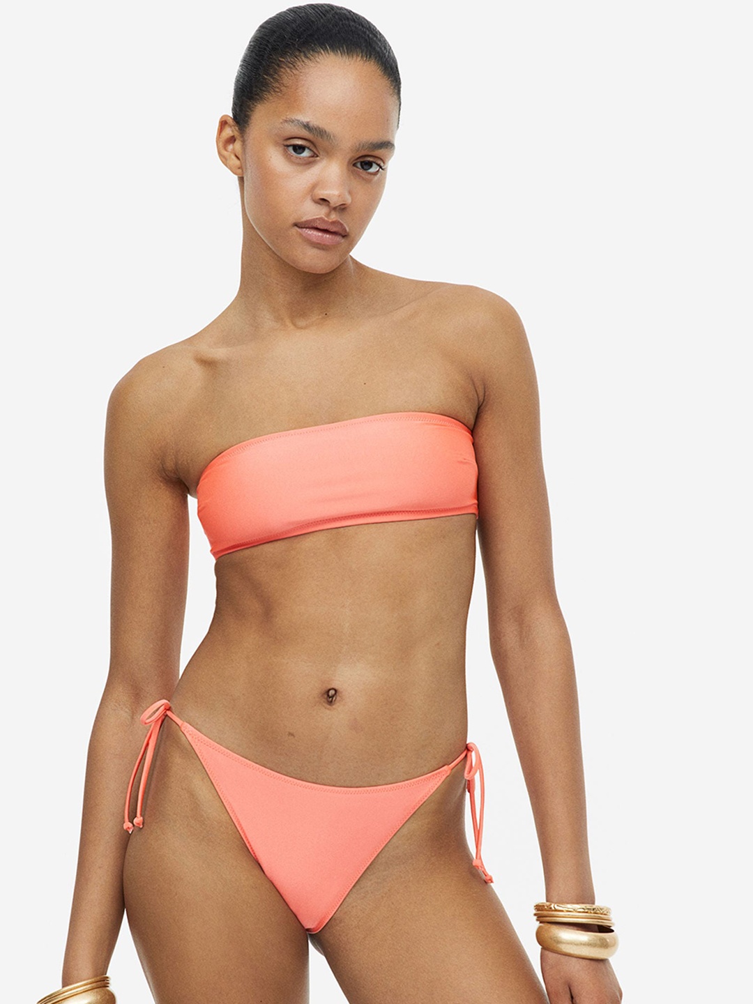 

H&M Tie Tanga Bikini Bottoms, Orange