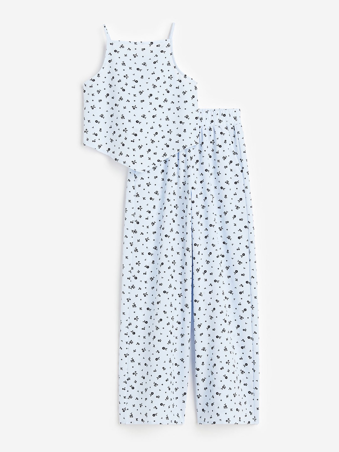 

H&M Girls 2-Piece Top and Trousers Set, Blue