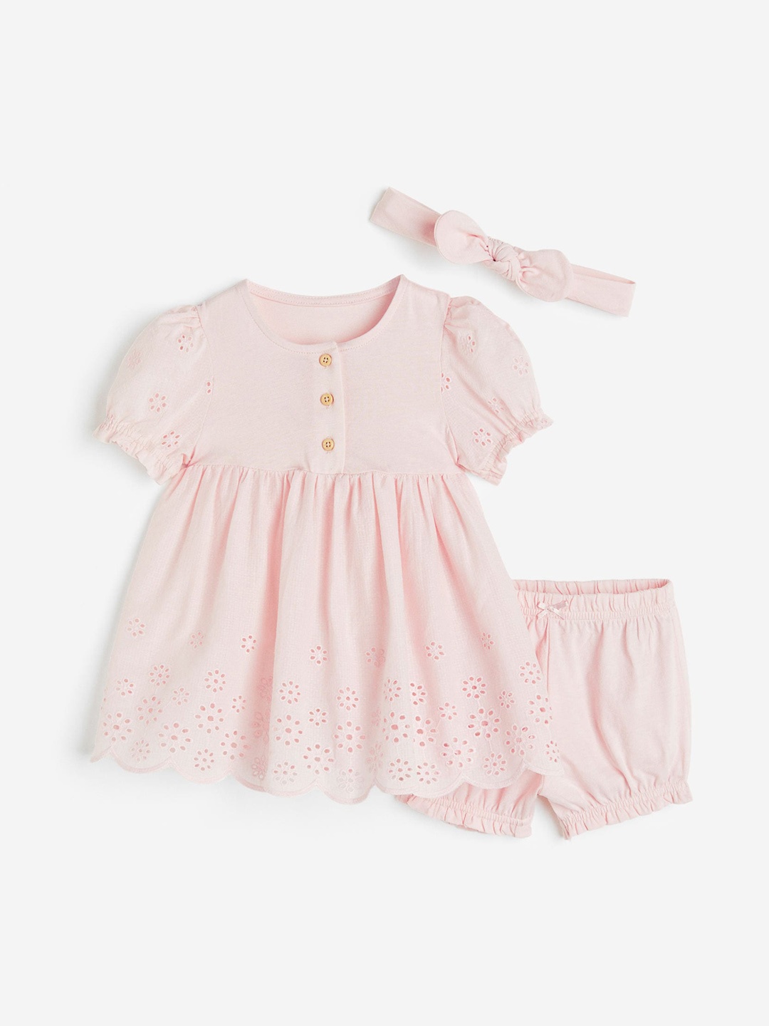 

H&M Girls 3-Piece Pure Cotton Set, Pink