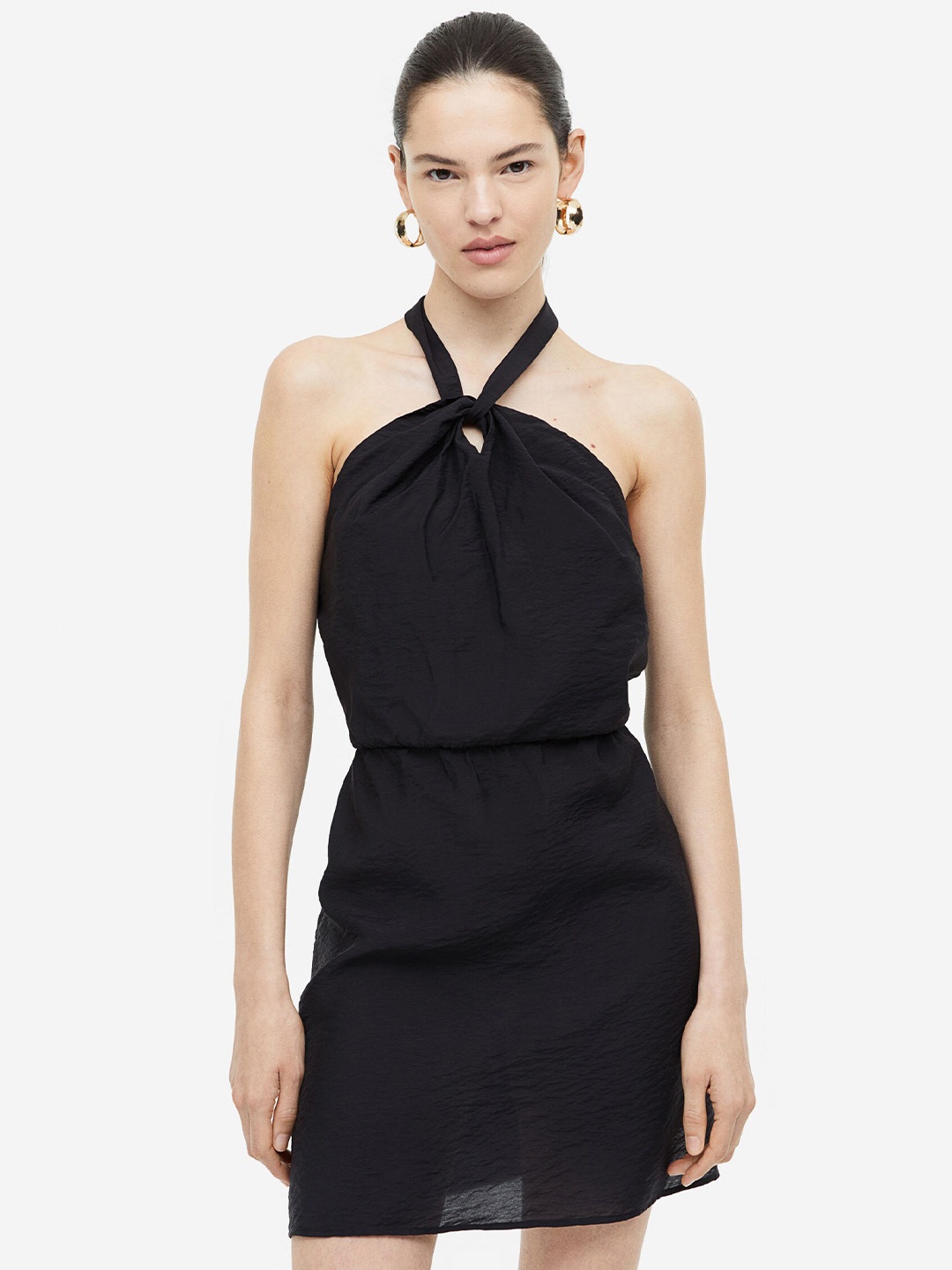 

H&M Halterneck Dress, Black