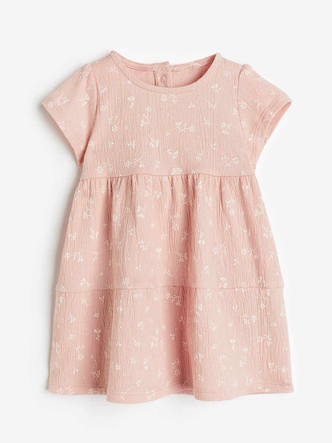 

H&M Girls Textured Jersey Dress, Peach