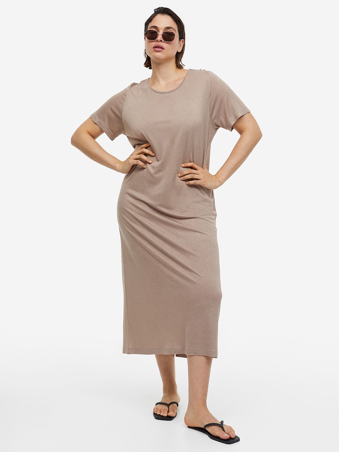 

H&M T-shirt Dress, Beige