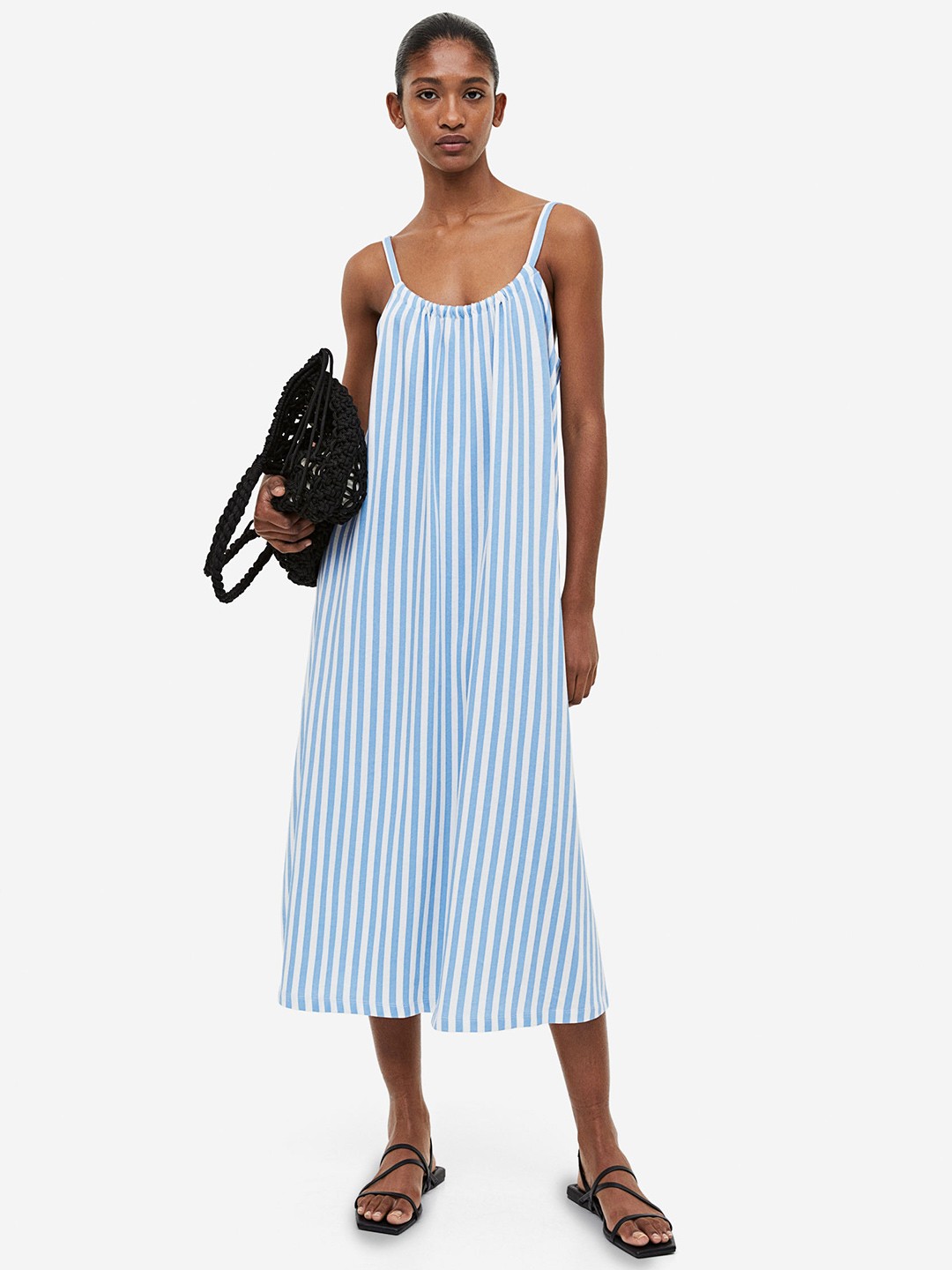 

H&M Oversized Jersey Dress, Blue