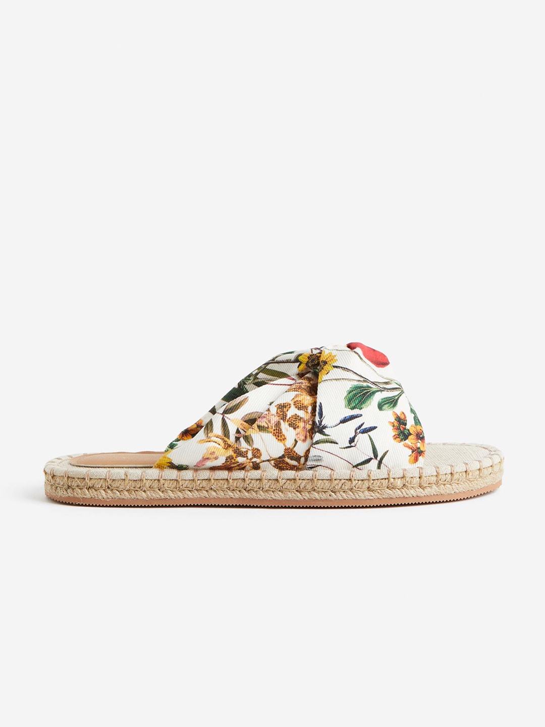 

H&M Knot-Detail Espadrille Slides, Beige