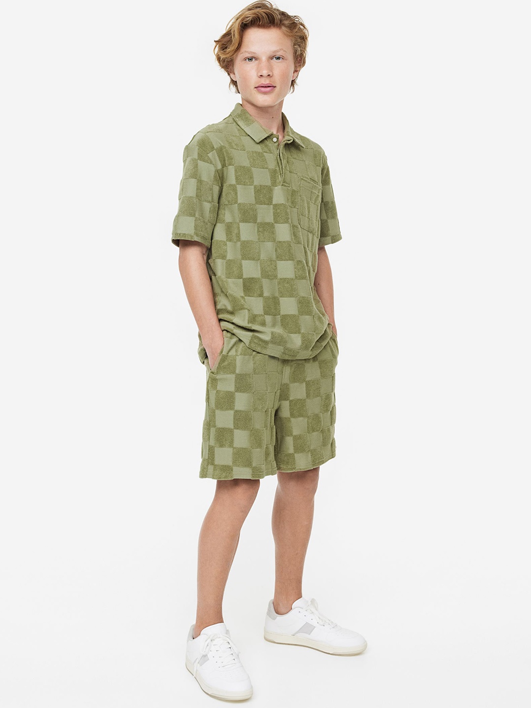 

H&M Boys 2-Piece Terry Set, Green