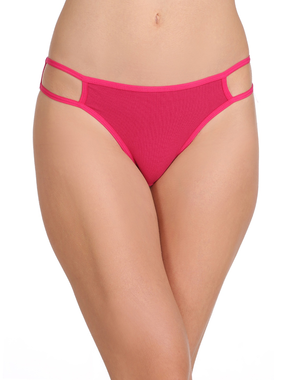 

Clovia Low Waist Cotton Bikini Briefs with Cut-Out Sides PN2115P14S, Pink