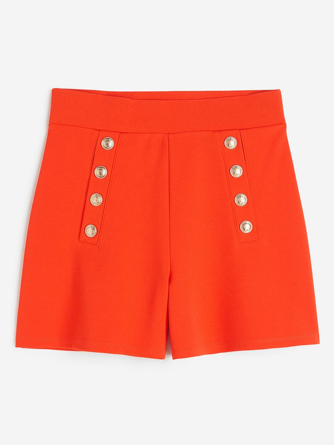 

H&M Women Button-Front Shorts, Red