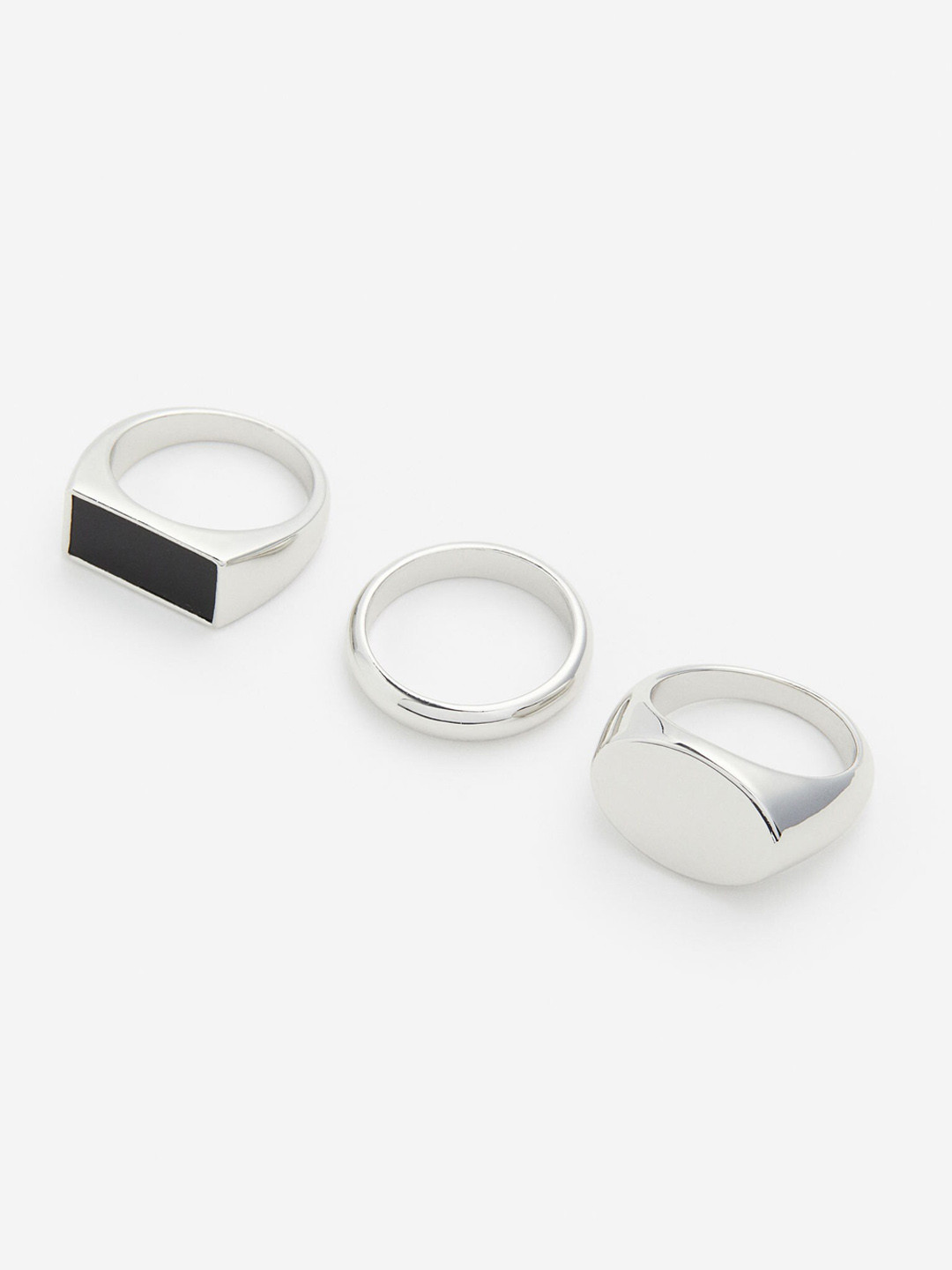 

H&M Men 3-Pack Rings, Silver