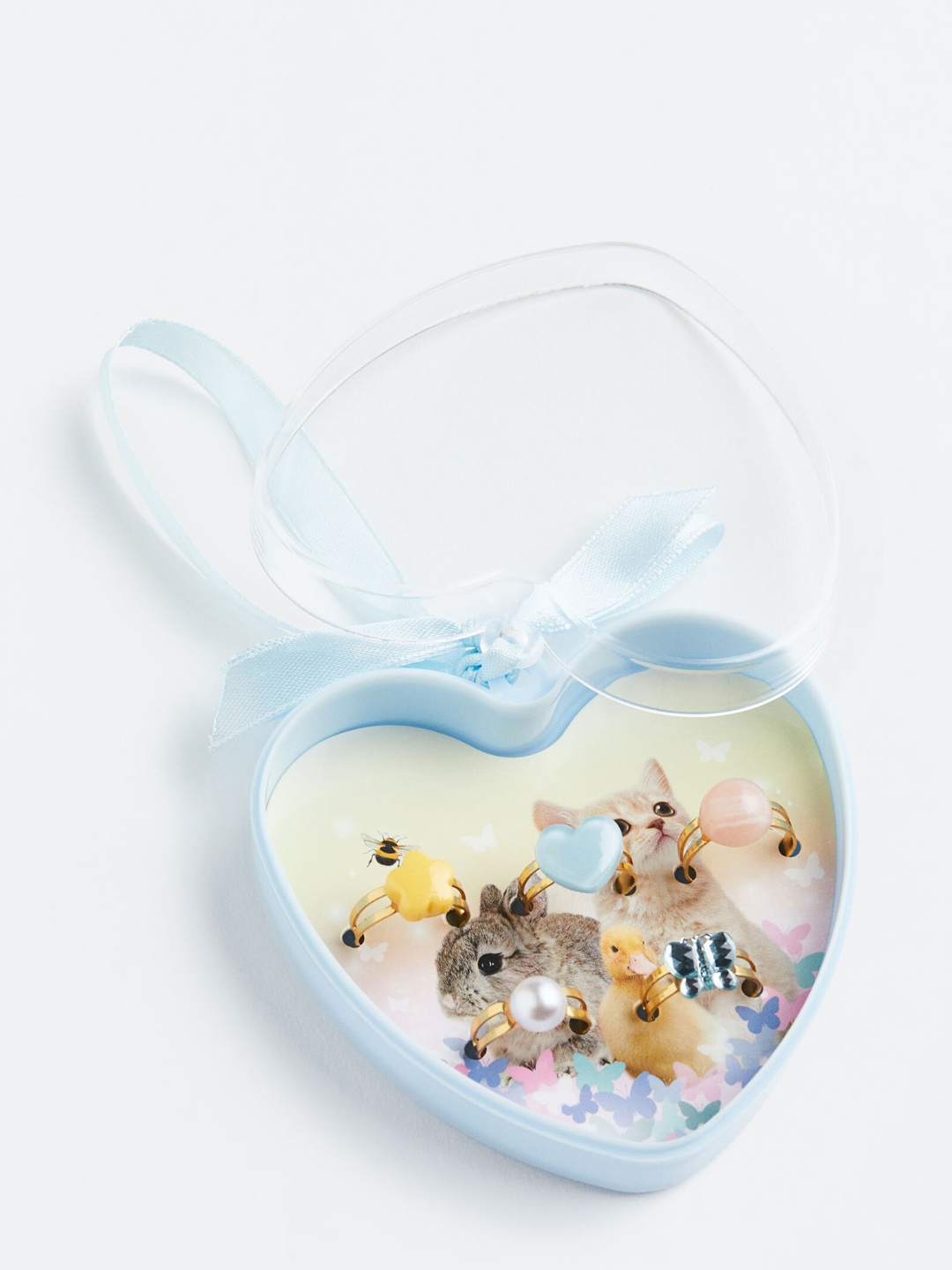 

H&M Girls 5-Pack Rings in A Box, Blue
