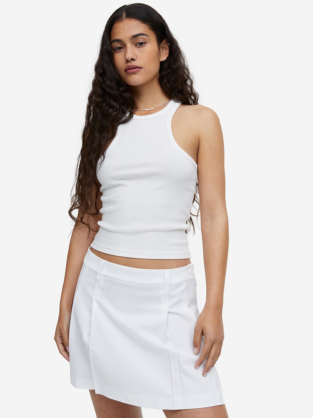 

H&M Pleated Skirt, White