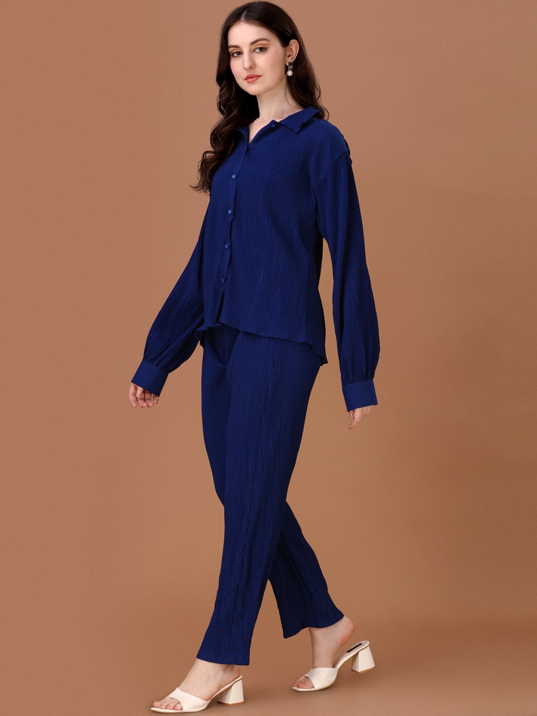 

Urban Luxe Shirt With Trouser, Navy blue