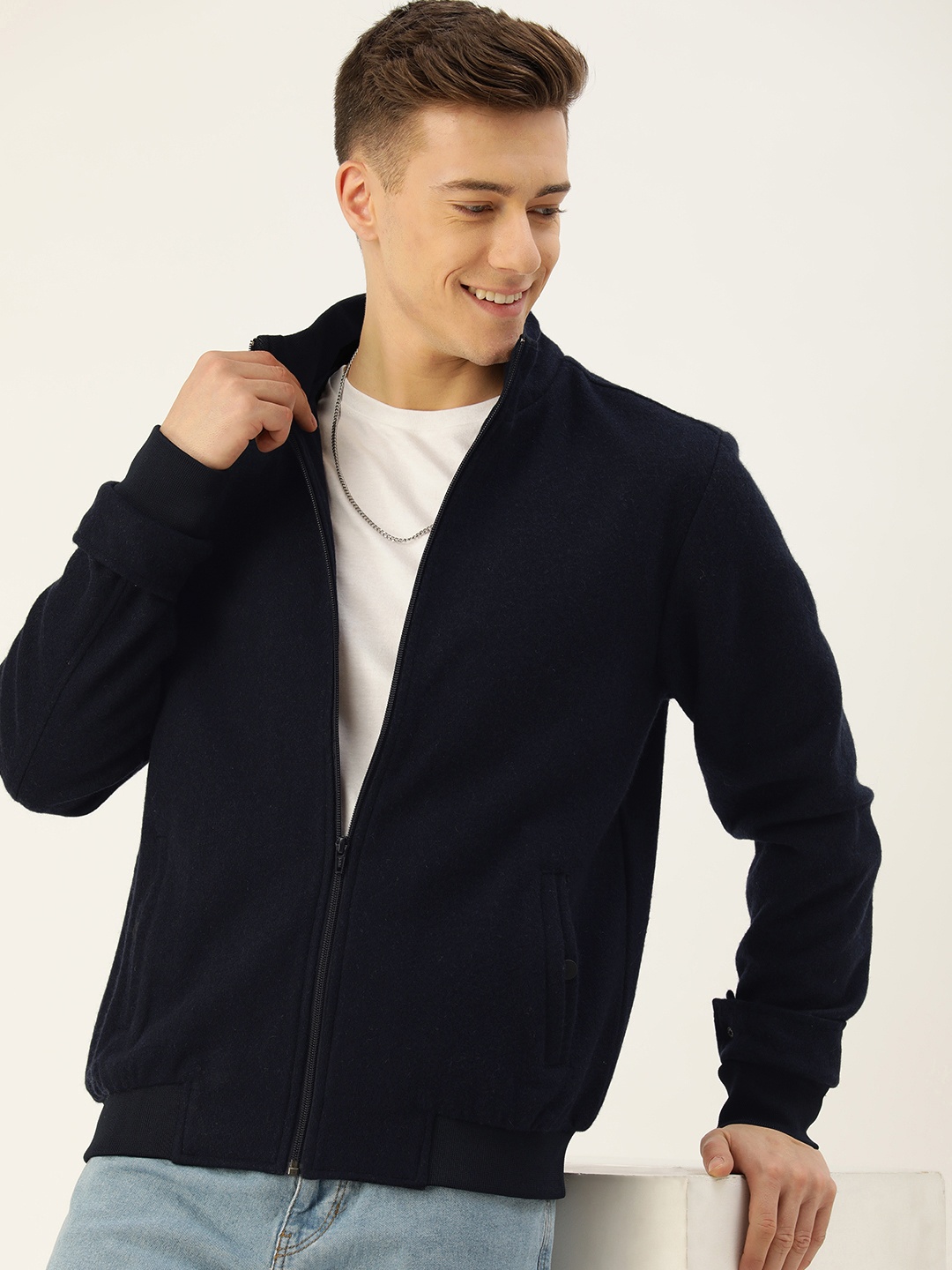 

Mast & Harbour Bomber Jacket, Navy blue