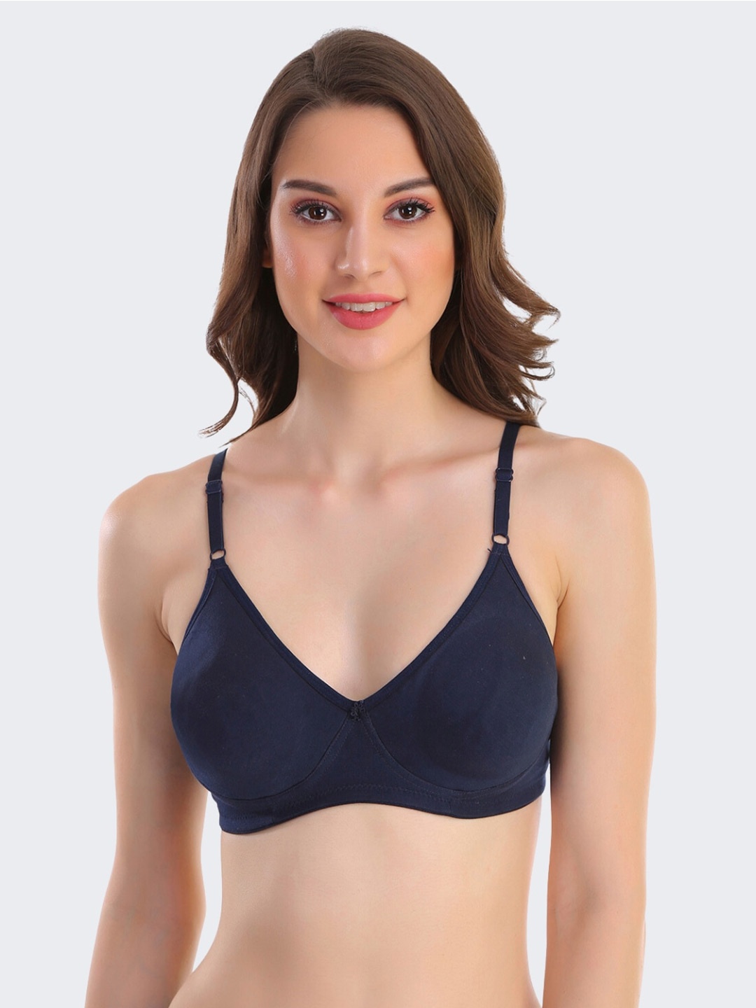 

POOJA RAGENEE All Day Comfort Full Coverage Everyday Bra, Navy blue